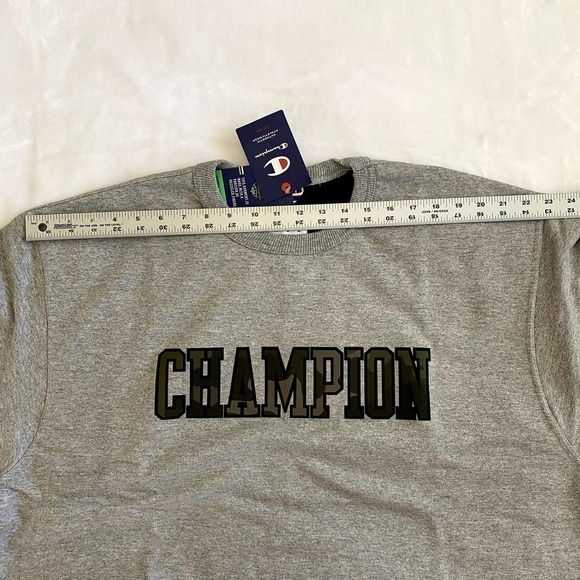 Nwt | Champion | Men's Powerblend Crewneck Sweatshirt | Light Gray | Size: XL - Picture 2 of 8